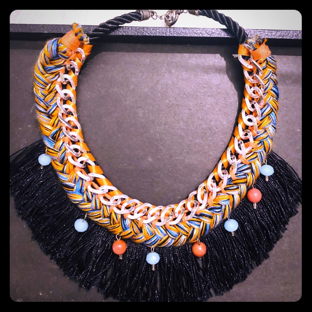 Bohemian Colorful Tassel Fringe Necklace